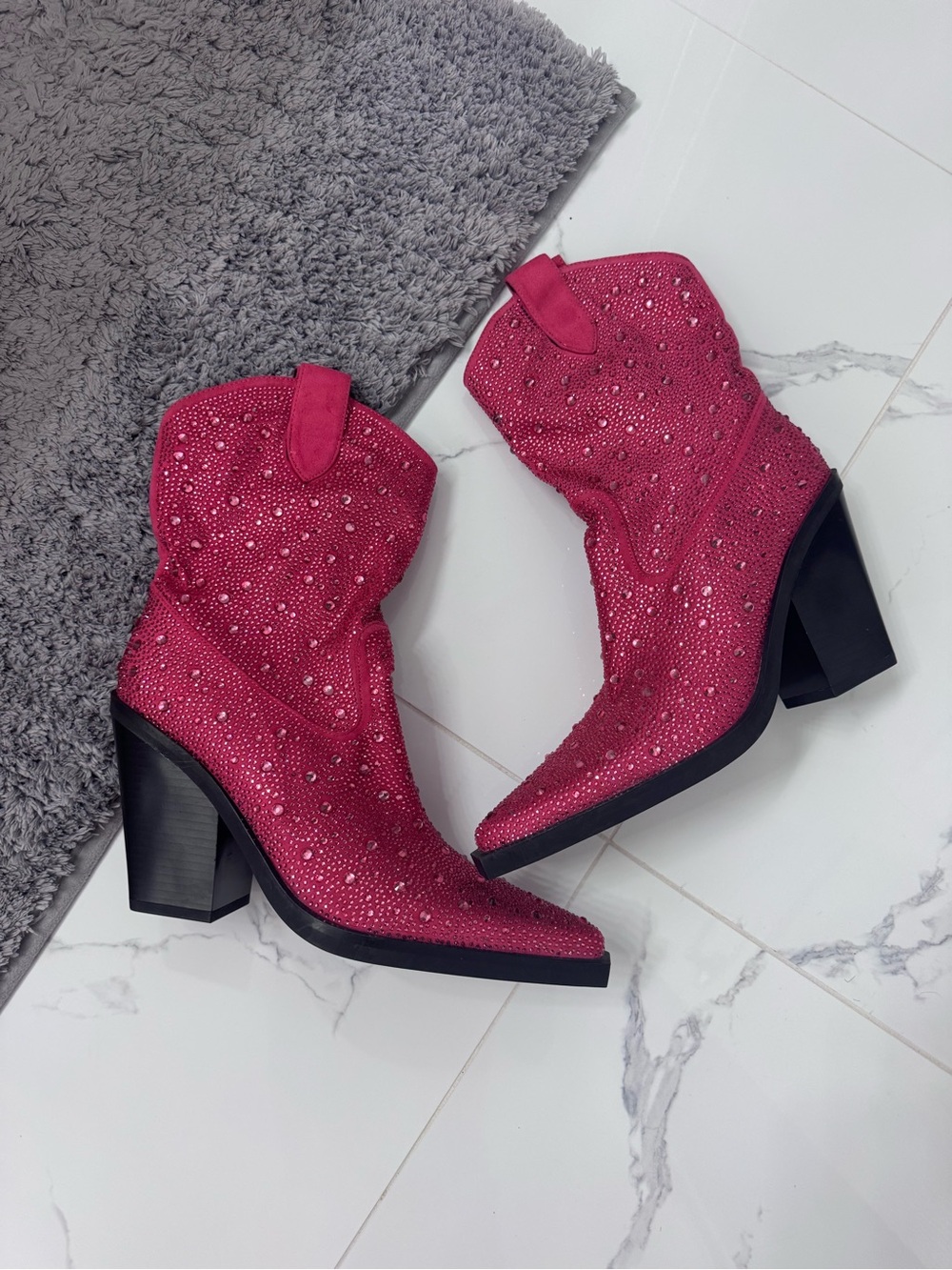 Pink Rhinestone Boots!
